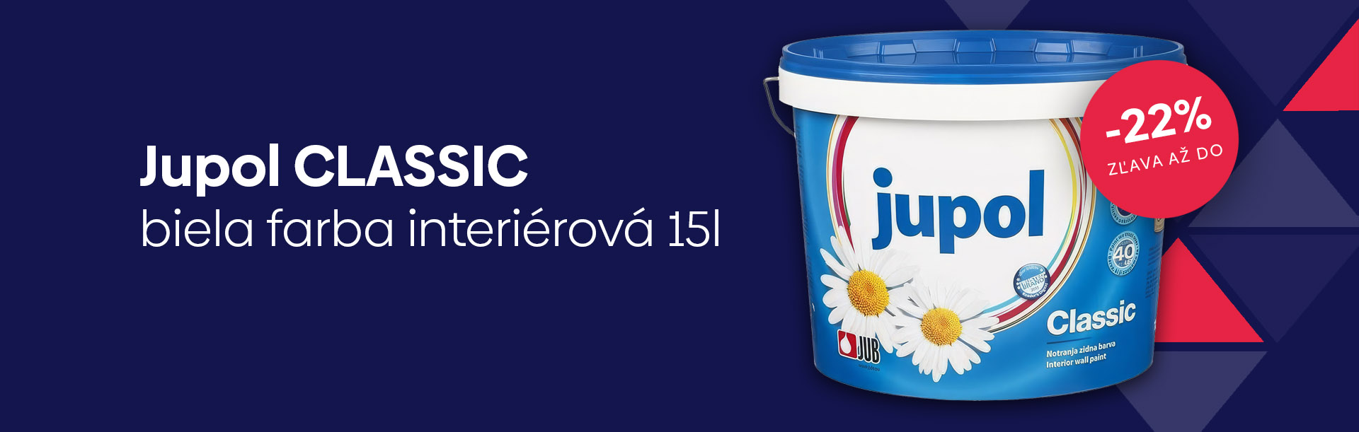 Biela interérová farba Jupol Classic